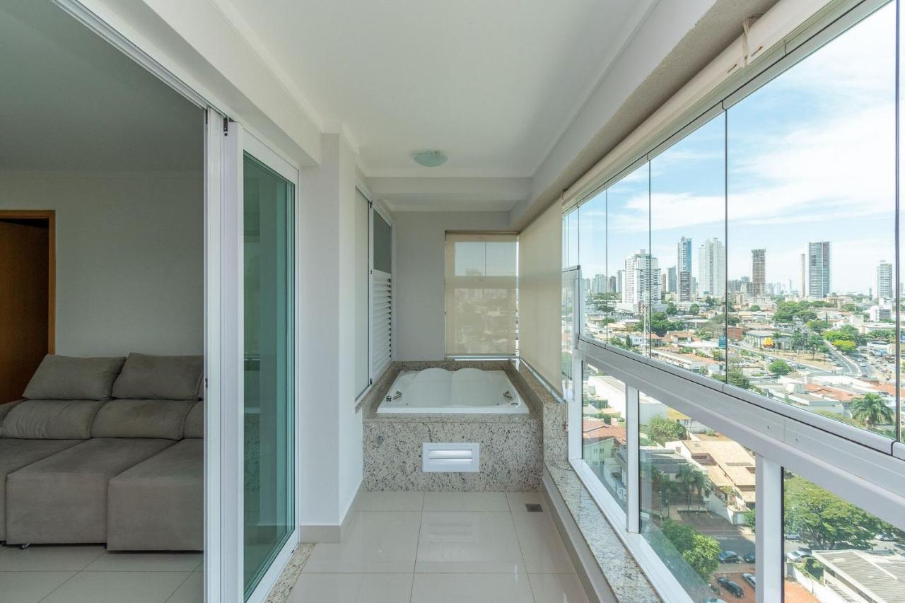 Apartamento De 1 Quarto Com Vista Para O Parque Vaca Brava E Com Jacuzzi No Setor Bueno - El1802 고이아니아 외부 사진