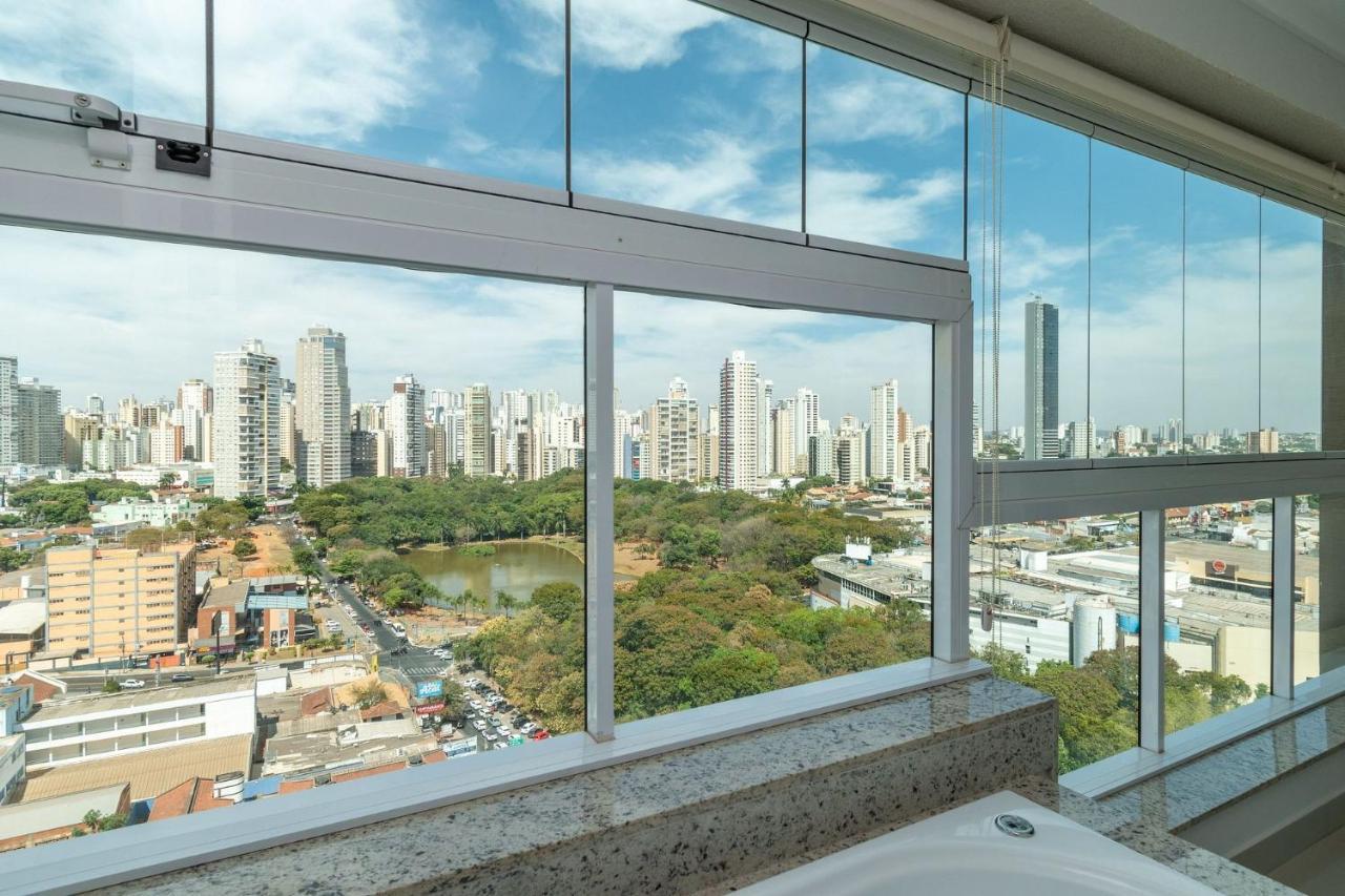 Apartamento De 1 Quarto Com Vista Para O Parque Vaca Brava E Com Jacuzzi No Setor Bueno - El1802 고이아니아 외부 사진